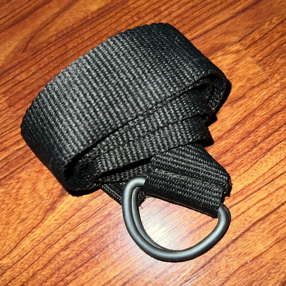 Black Nylon D Ring Slide Belt
